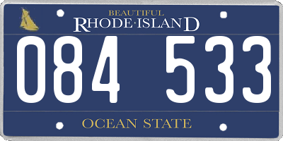 RI license plate 084533