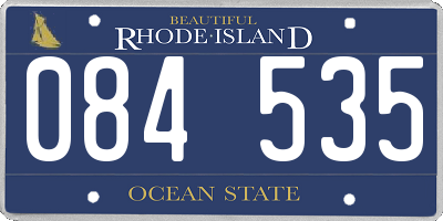 RI license plate 084535