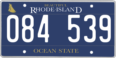RI license plate 084539