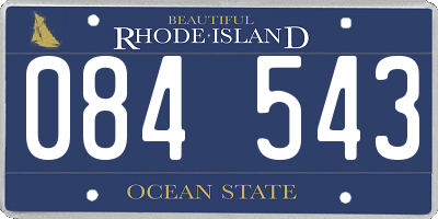 RI license plate 084543