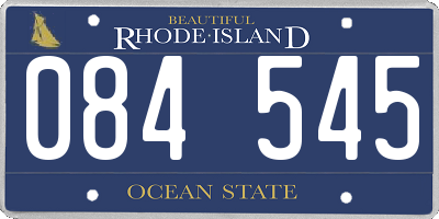 RI license plate 084545