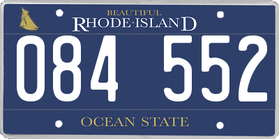 RI license plate 084552