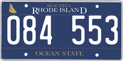 RI license plate 084553