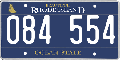 RI license plate 084554