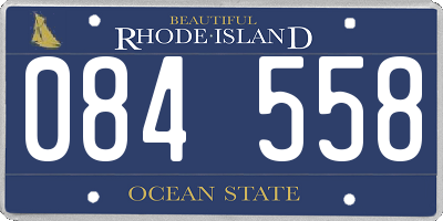 RI license plate 084558