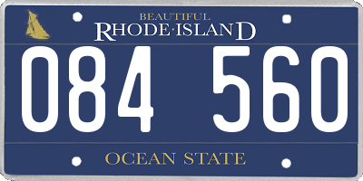 RI license plate 084560
