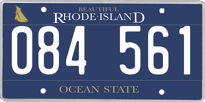 RI license plate 084561