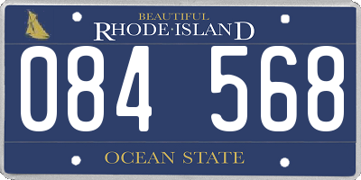 RI license plate 084568