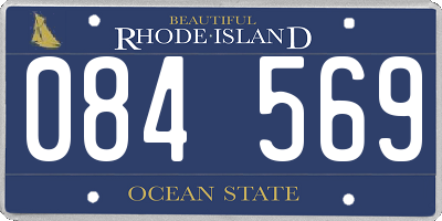 RI license plate 084569