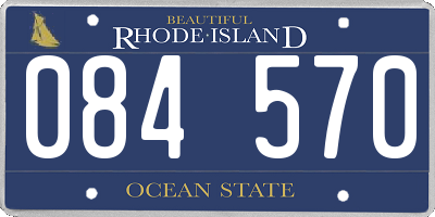 RI license plate 084570