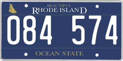 RI license plate 084574