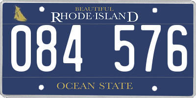 RI license plate 084576