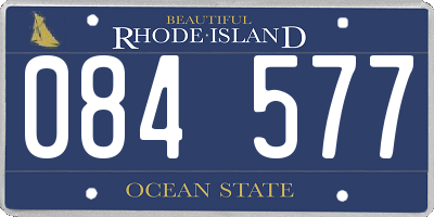 RI license plate 084577