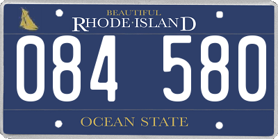 RI license plate 084580