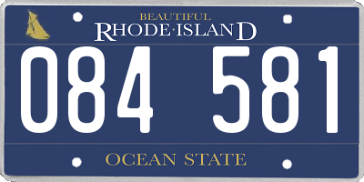 RI license plate 084581