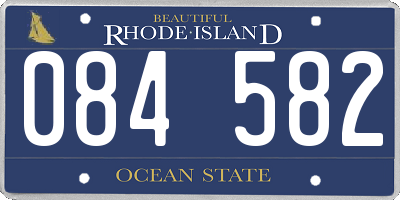 RI license plate 084582