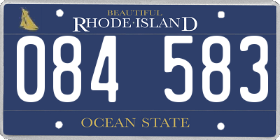 RI license plate 084583