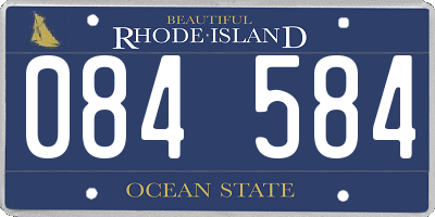 RI license plate 084584