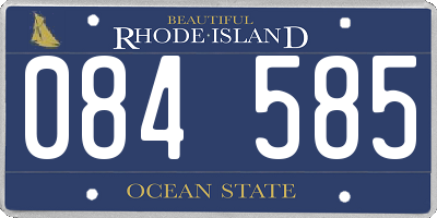 RI license plate 084585