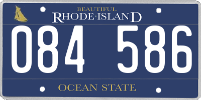 RI license plate 084586