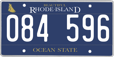 RI license plate 084596