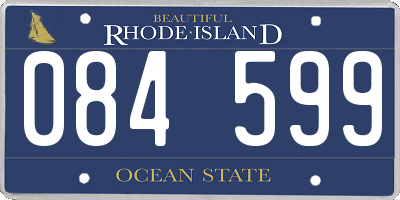 RI license plate 084599
