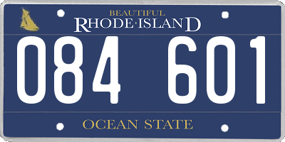RI license plate 084601