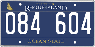 RI license plate 084604