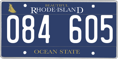 RI license plate 084605