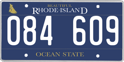 RI license plate 084609