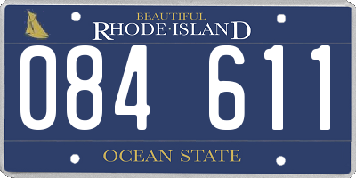 RI license plate 084611