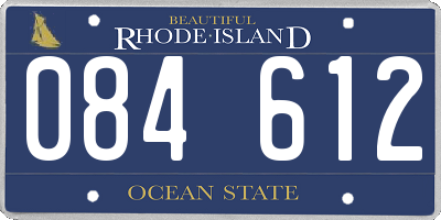 RI license plate 084612