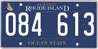 RI license plate 084613