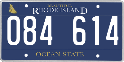 RI license plate 084614
