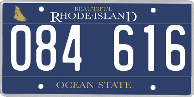 RI license plate 084616