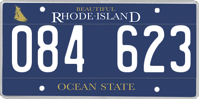 RI license plate 084623