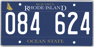 RI license plate 084624