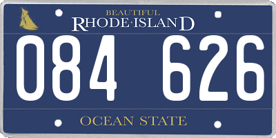 RI license plate 084626