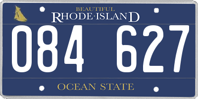 RI license plate 084627