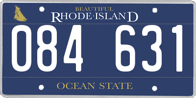 RI license plate 084631
