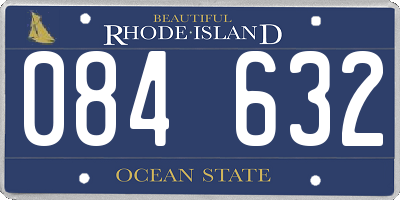 RI license plate 084632