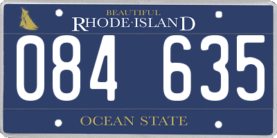 RI license plate 084635