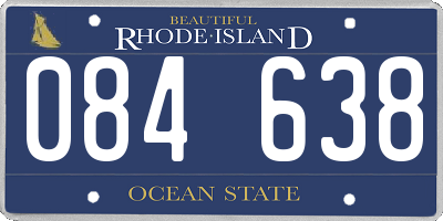 RI license plate 084638