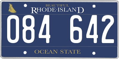 RI license plate 084642