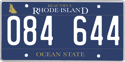RI license plate 084644