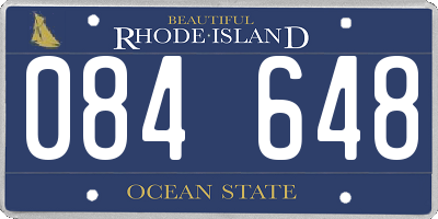 RI license plate 084648