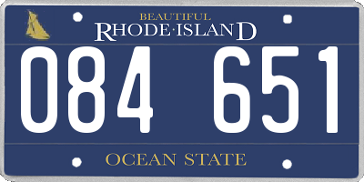 RI license plate 084651