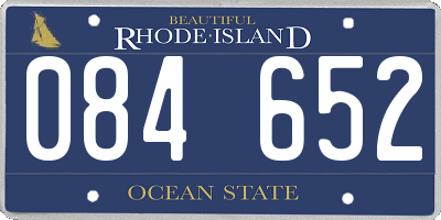 RI license plate 084652