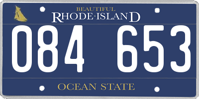 RI license plate 084653
