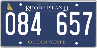 RI license plate 084657